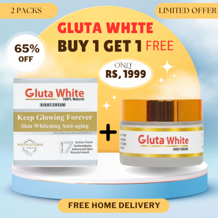 Gluta White Cream for Face Whitening & Brightening ( BUY 1 GET 1 FREE )